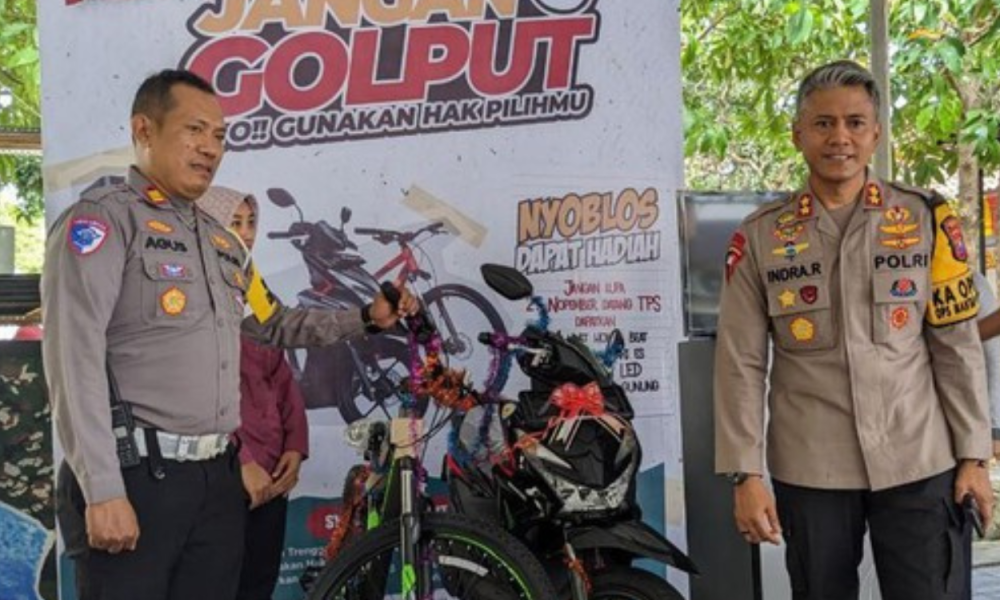 Tingkatkan Partisipasi Pemilih, Polres Trenggalek Hadirkan Hadiah Menarik