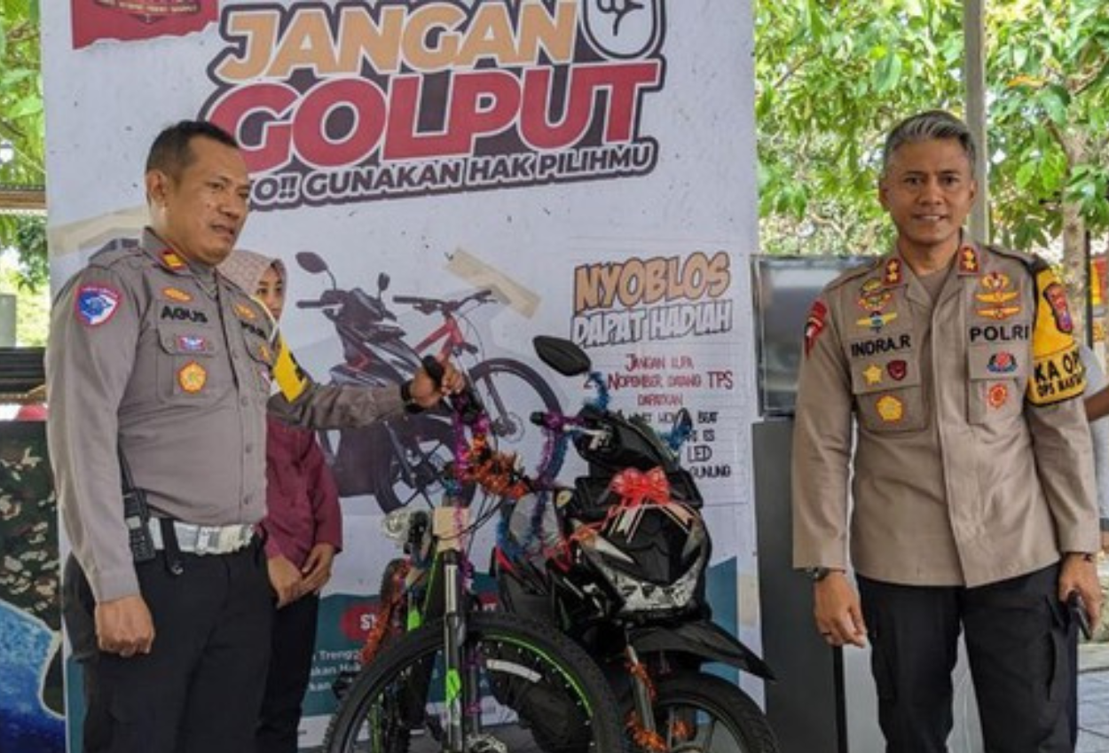 Tingkatkan Partisipasi Pemilih, Polres Trenggalek Hadirkan Hadiah Menarik