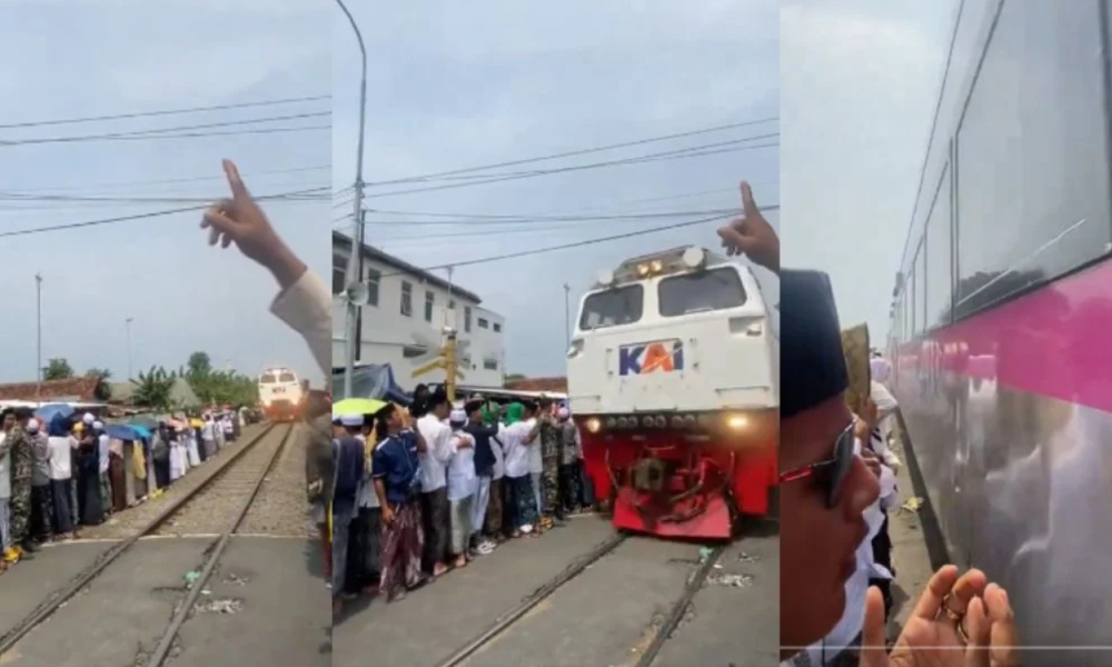 Viral! Acara Maulid Nabi di Pekalongan Digelar di Samping Rel Kereta Api