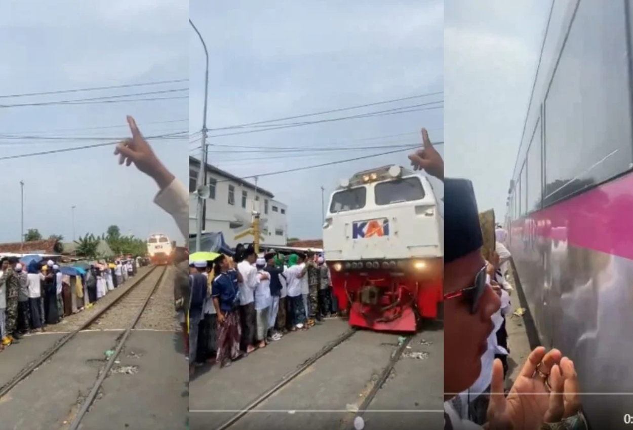 Viral! Acara Maulid Nabi di Pekalongan Digelar di Samping Rel Kereta Api