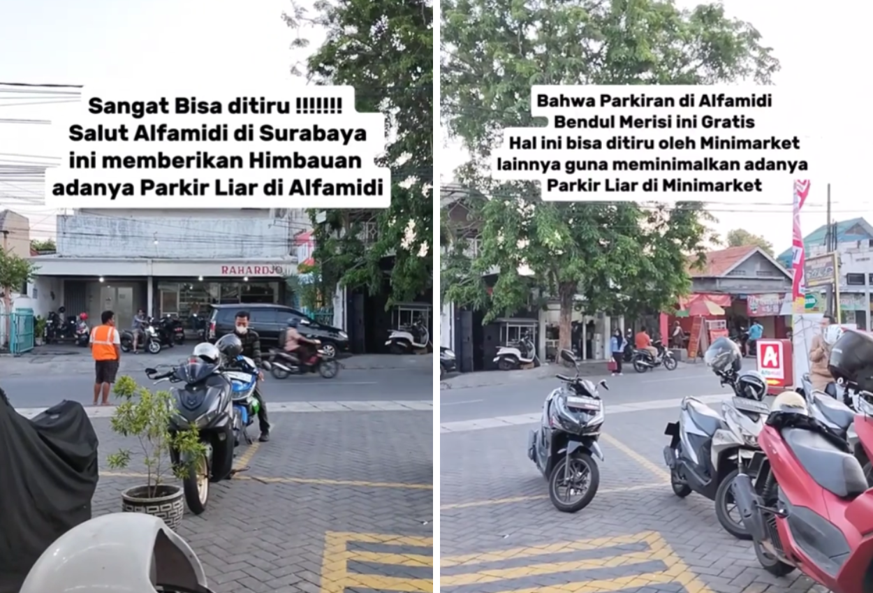 Viral Video, Karyawan Wanita di Alfamidi Surabaya Larang Pelanggan Kasih Uang ke Jukir Liar Pake Spekaer