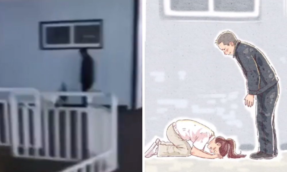 Viral! Wanita Ini Sampai Sujud di Depan Ayah Agar Mau Dirawat di RS, Alasannya Bikin Haru