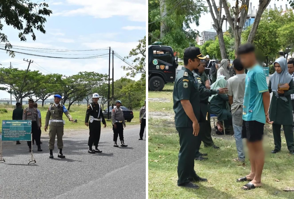 21 Pria Terjaring Razia Polisi Syariat Aceh karena Celana Pendek