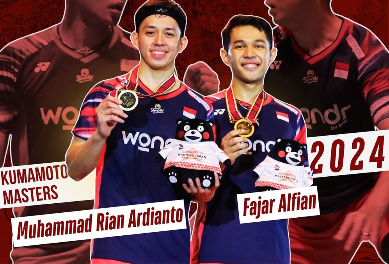 FajarRian Cetak Sejarah, Bawa Pulang Gelar Juara Kumamoto Masters