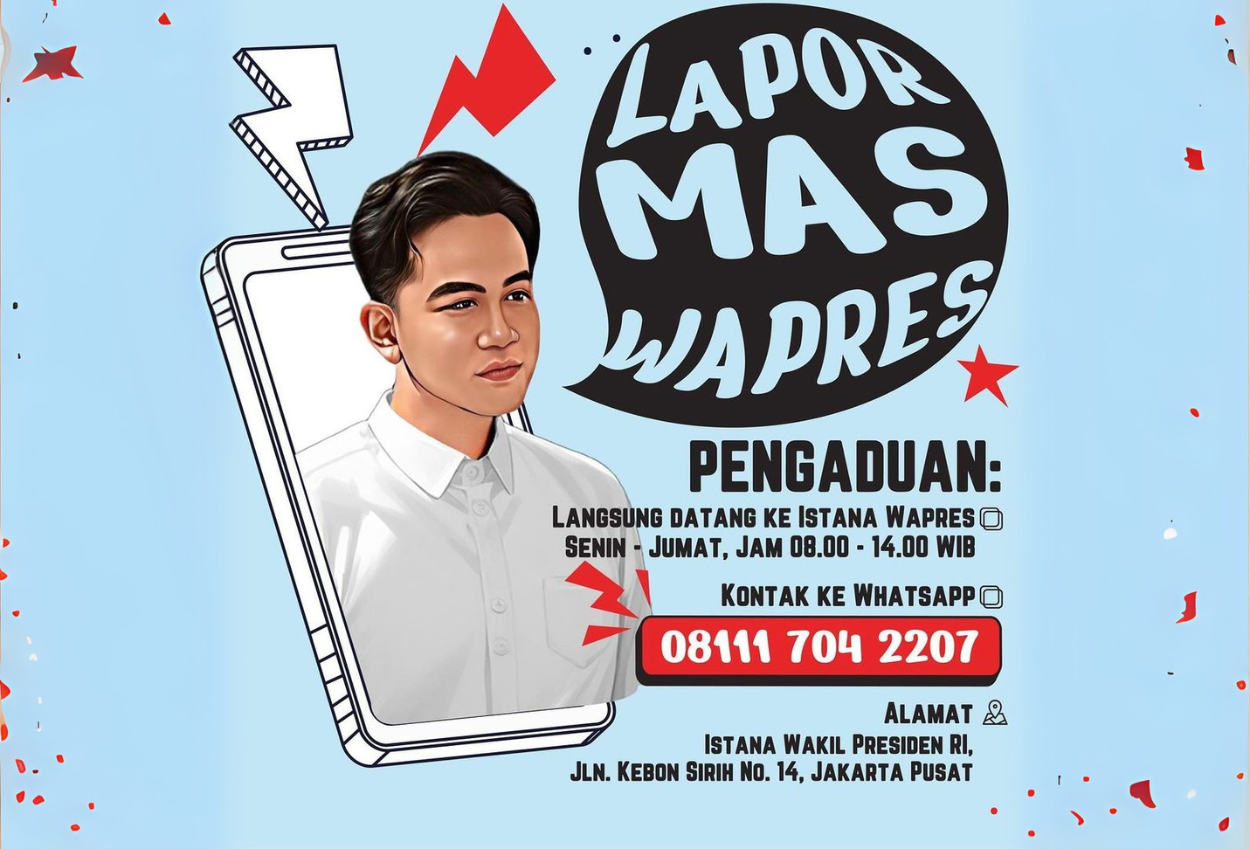 Gibran Buka Layanan Pengaduan Masyarakat di Istana Wapres Lapor Mas Wapres
