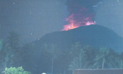 Gunung Ibu Erupsi! Ketinggian Api Capai 350 Meter dan Berstatus Siaga