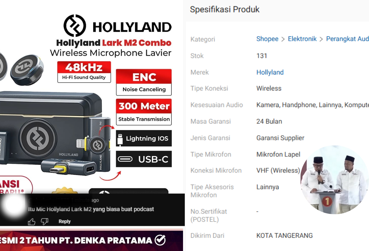 Mic Bluetooth Jadi Penyebab Ricuh Debat Aceh hingga Diberhentikan, Netizen Itu Mic Hollyland Lark M2 yang Biasa Buat Podcast