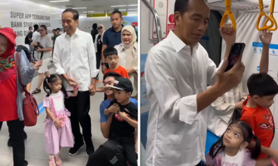 Momen Jokowi Bersama Jan Ethes dan La Lembah Naik MRT Jakarta