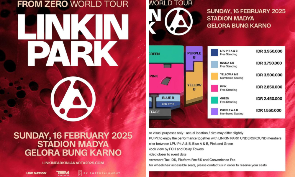 PK Entertainment Umumkan Tiket Konser Linkin Park, Harga Termurah dari Rp1,5 Juta!