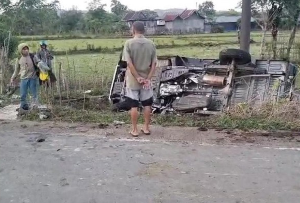 Pikap Angkut 20 Mahasiswa Unibos Makassar Alami Kecelakaan, 1 Orang Tewas