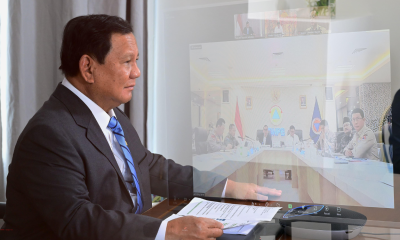 Prabowo Pimpin Rapat Terkait Bencana Erupsi Lewotobi Lewat Video Conference