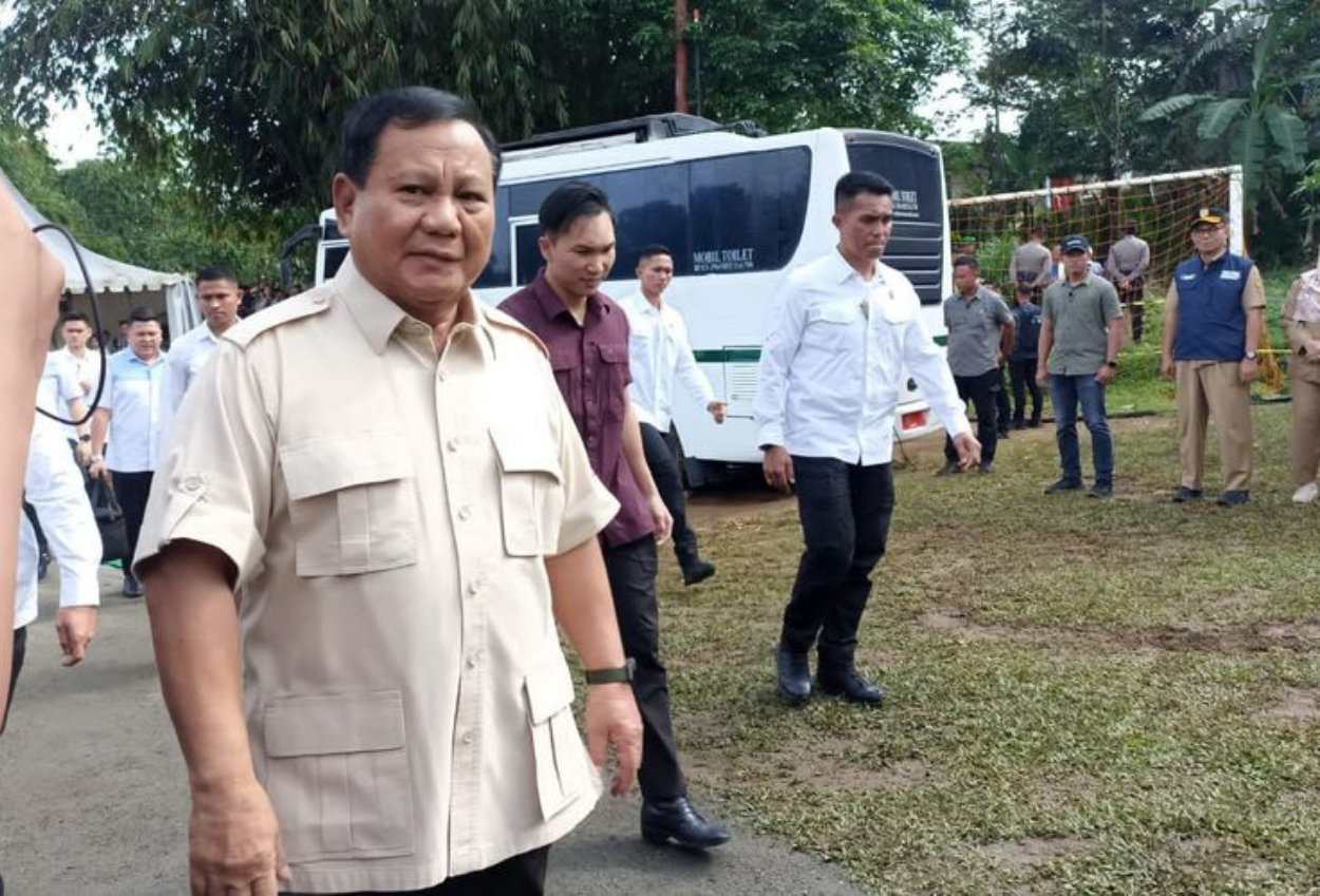 Presiden Prabowo Lakukan Pencoblosan di TPS Bojong Koneng, Pengamanan Diberlakukan secara Ketat