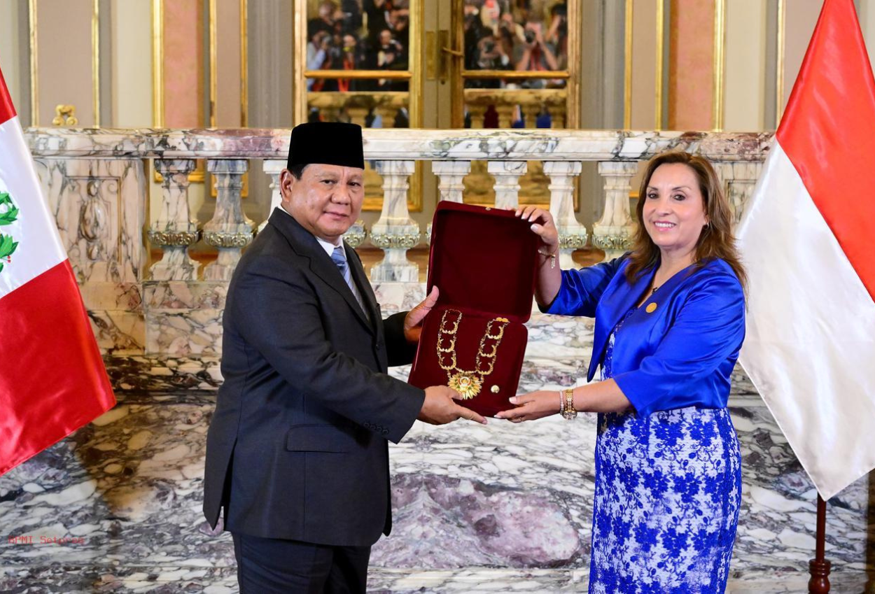 Presiden Prabowo Mendapat Penghargaan “Grand Cross of the Order of the Sun of Peru”
