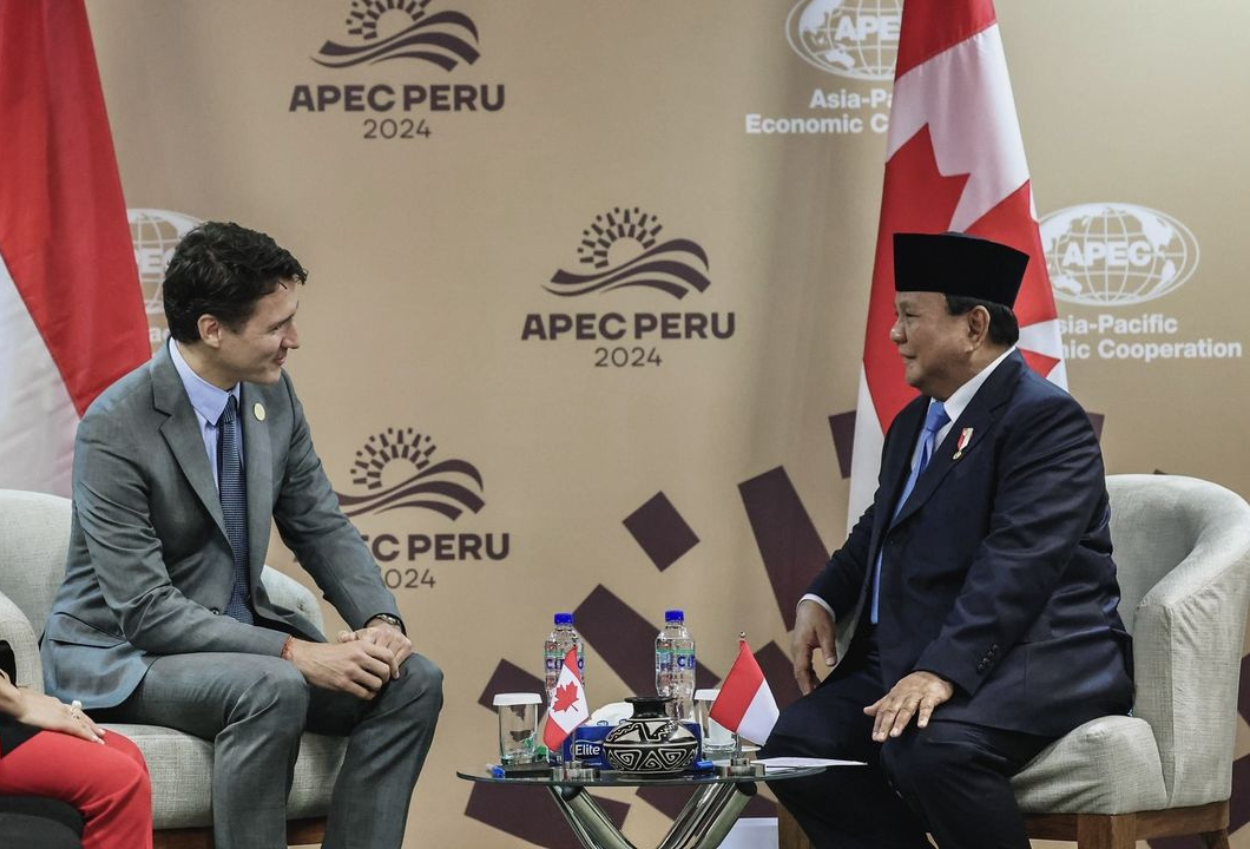 Presiden Prabowo dan PM Trudeau Bahas Perjanjian Dagang Bebas Indonesia Kanada