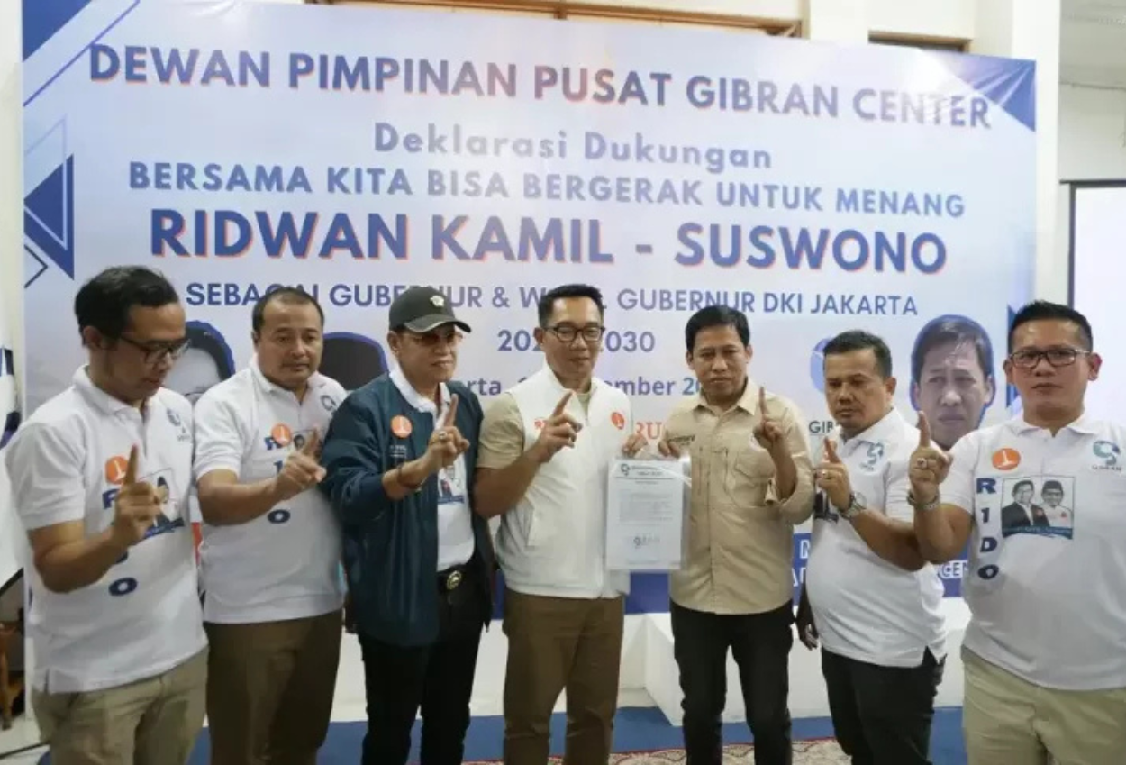Ridwan Kamil Optimis Menang Pilkada Jakarta Usai Gibran Center Beri Dukungan