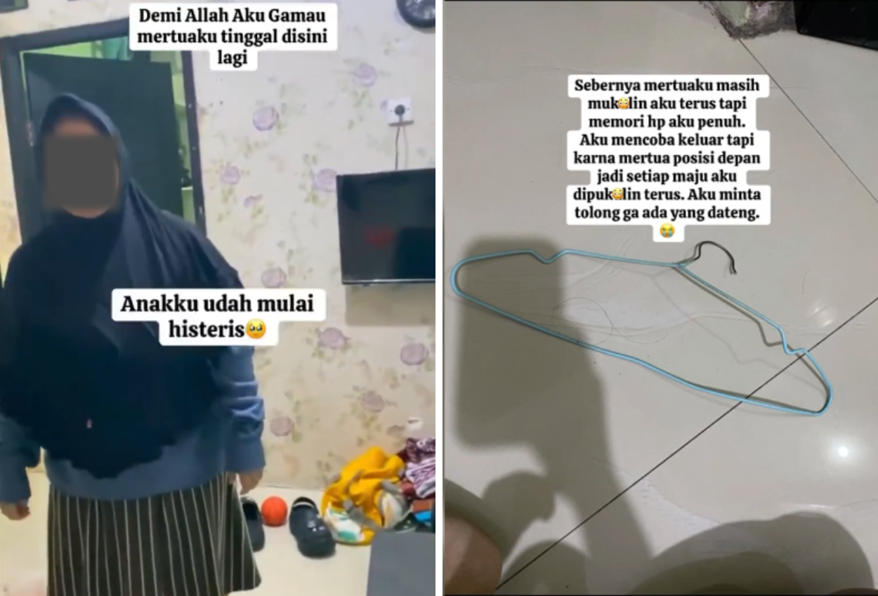 Tak Terima Ditegur, Mertua Pukul Menantu Pakai Gantungan Baju gegara Cekcok Makanan Pedas (1)