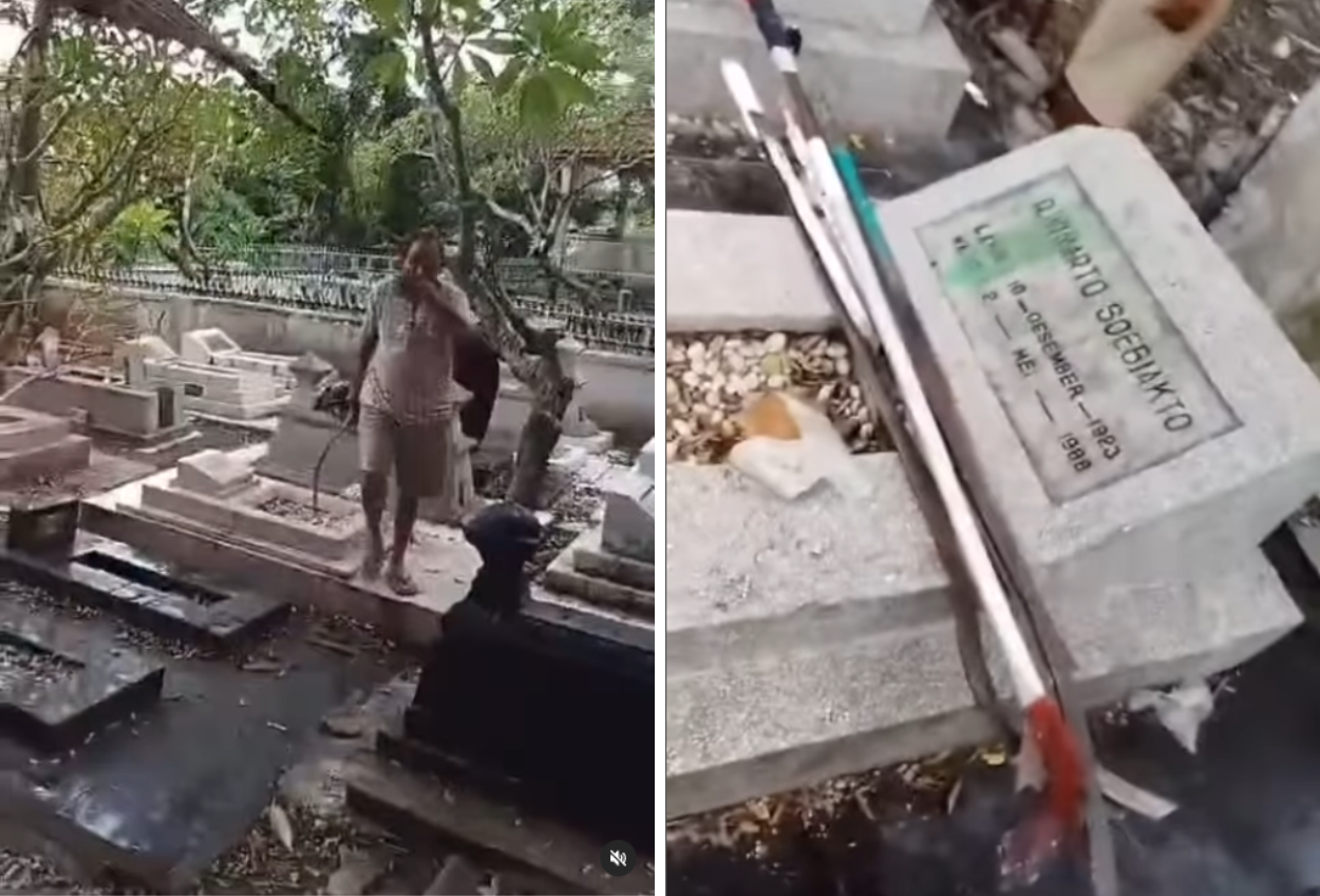 Viral! Remaja di Semarang Kepergok Sembunyikan Sajam di Makam Bergota