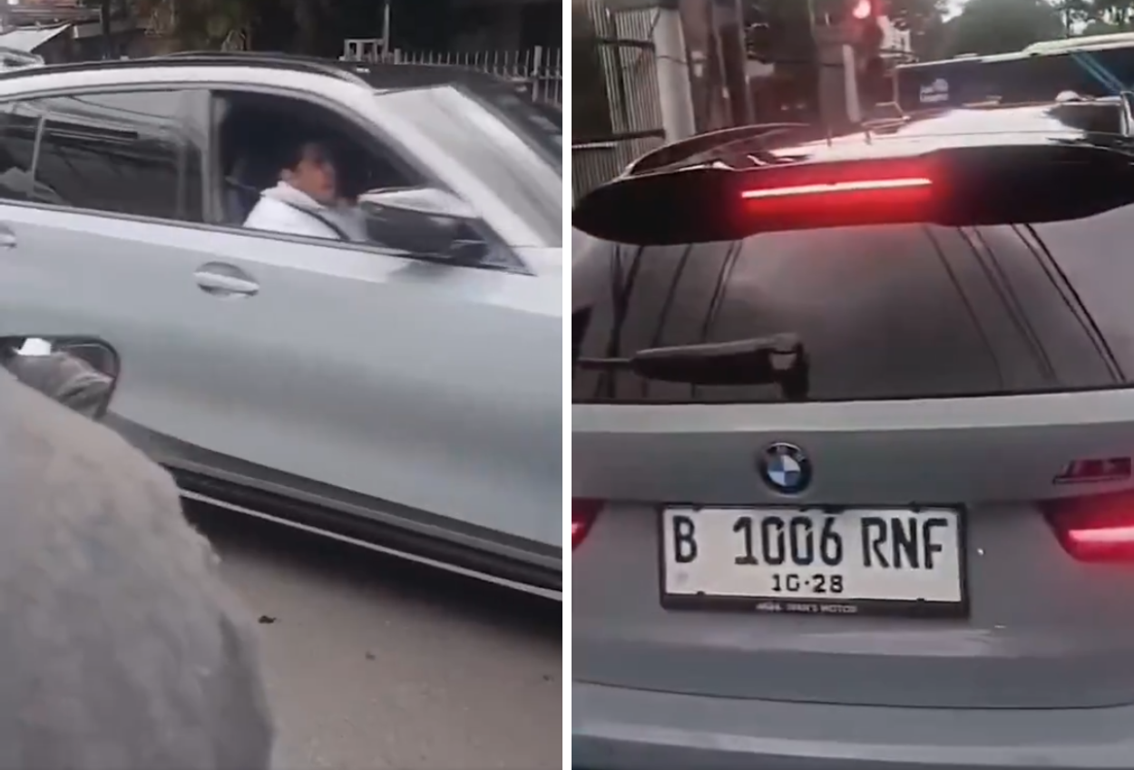 Viral! Sopir BMW di Duren Tiga Jaksel Tabrak Motor saat Lawan Arah
