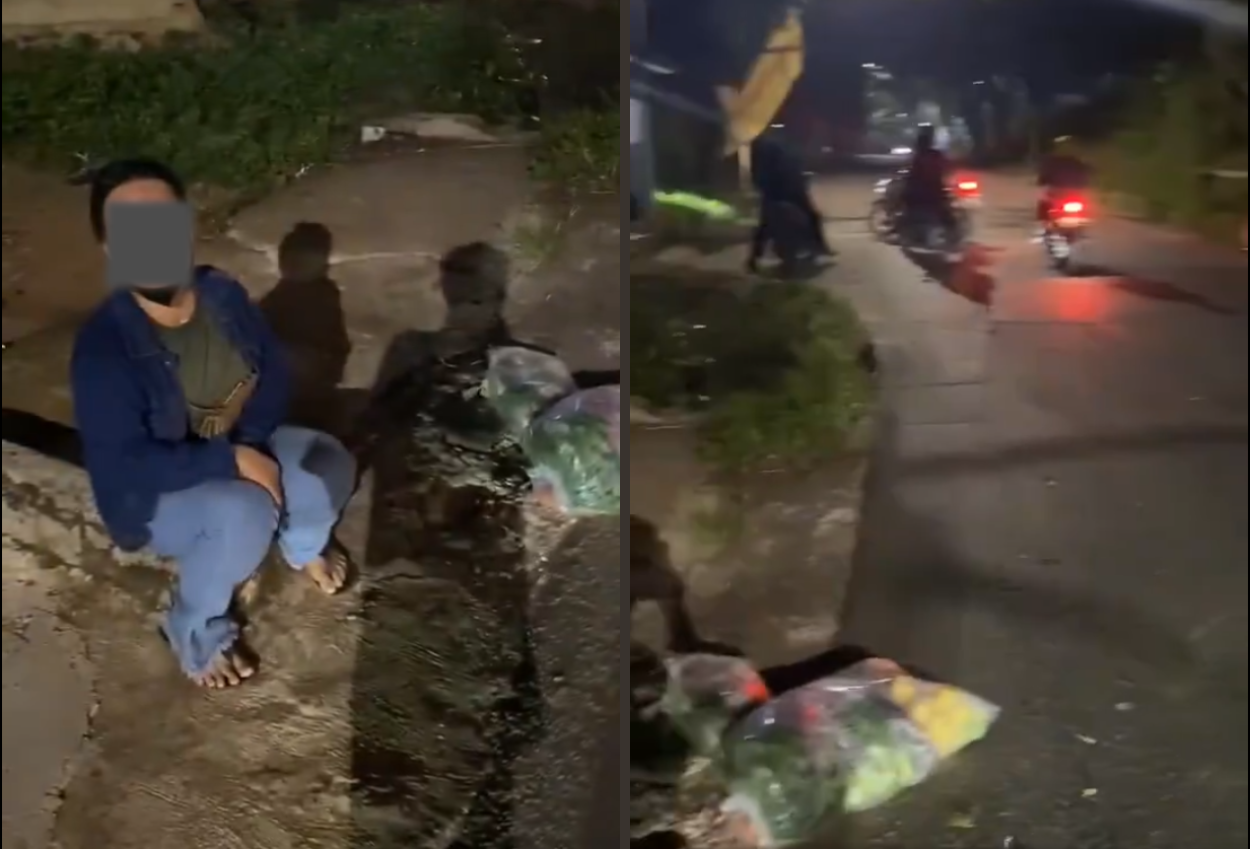 Viral! Terjadi Pembegalan di Gunung Sindur, Korban Ibu ibu Menangis di Pinggir Jalan