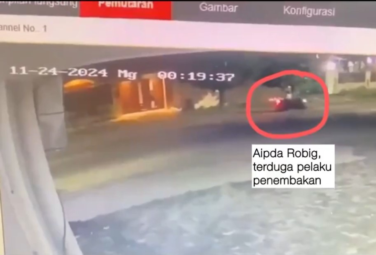 Detik detik Rekaman CCTV Aipda Robig Tembak Siswa SMK Semarang Diputar dalam Rapat Komis III DPR RI
