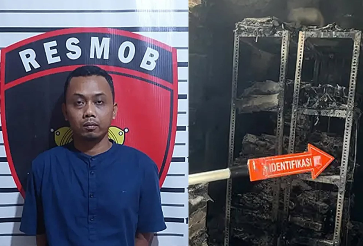 Dipecat karena Mencuri, Mantan Satpam Bakar Kantor Pajak di Lampung Utara
