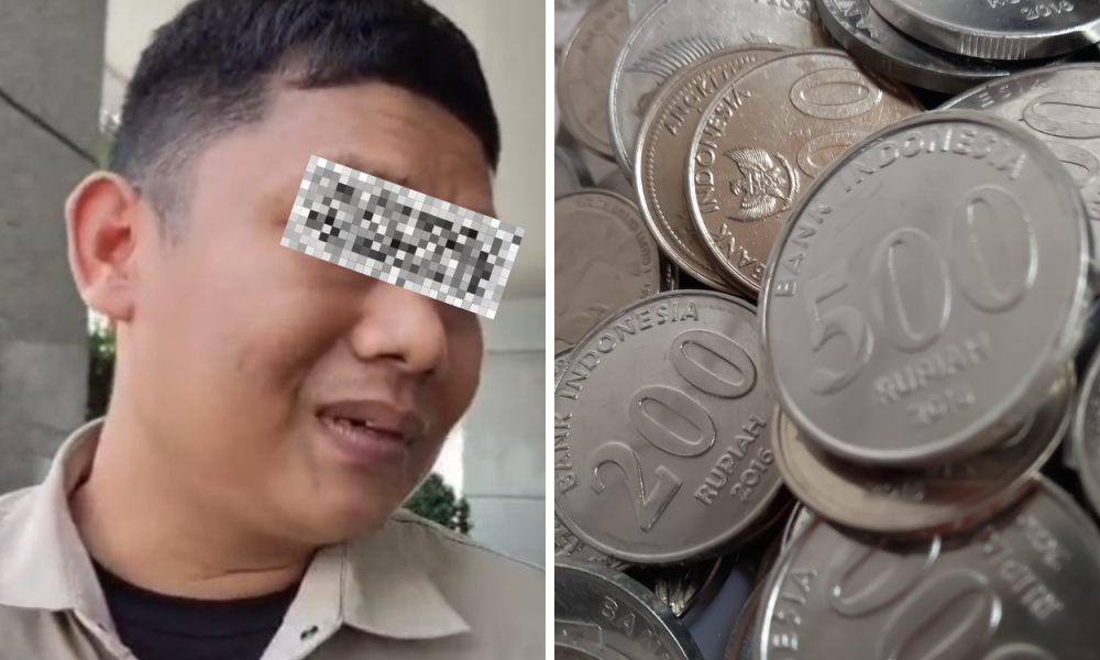 Hendak Tukar Uang Logam 8 kg, Pria