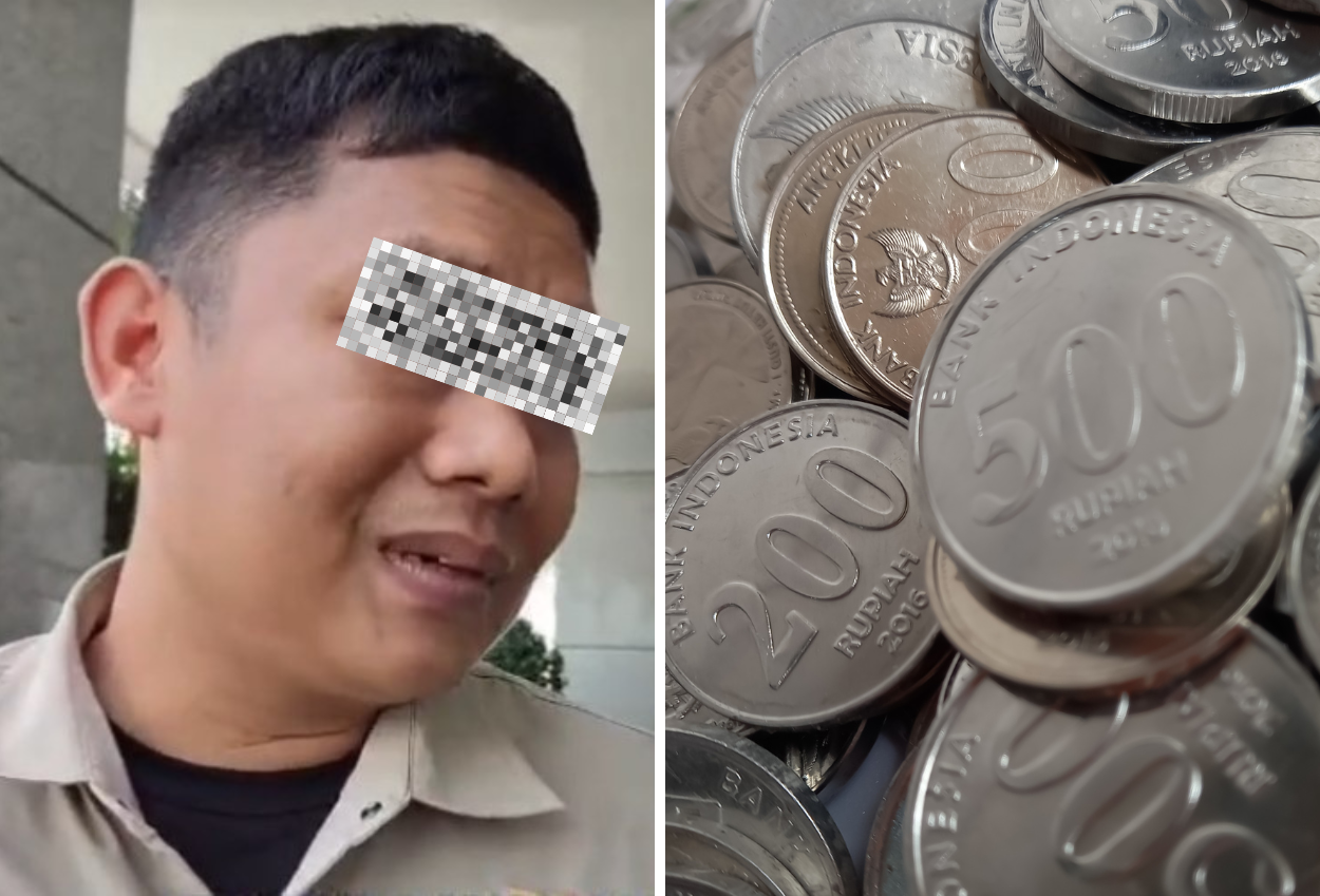 Hendak Tukar Uang Logam 8 kg, Pria
