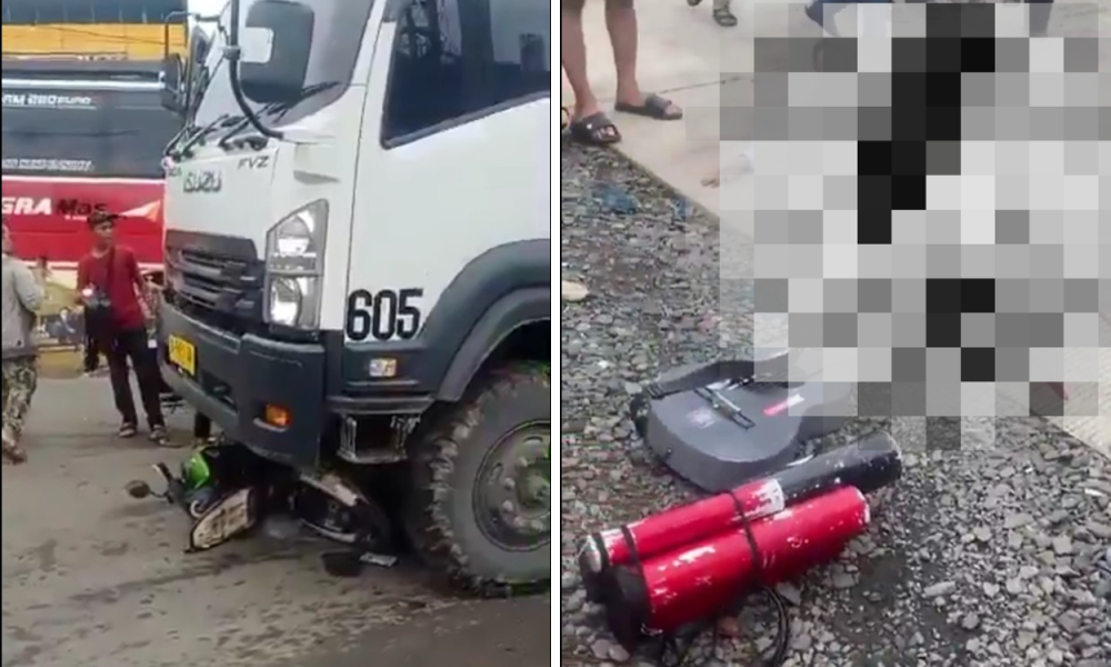 Pengendara Motor Tewas Ditabrak Truk di Tanjakan Sangiang Tangerang