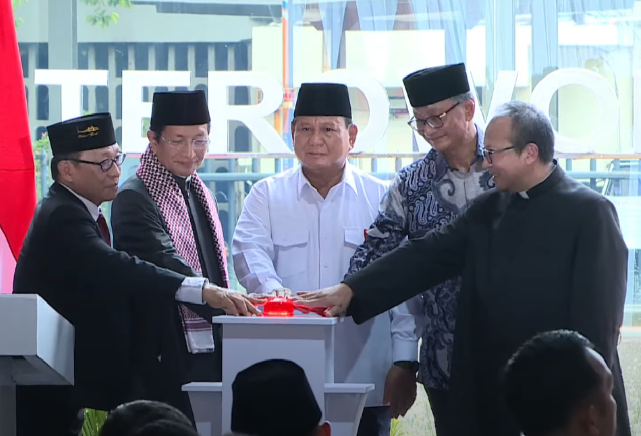 Presiden Prabowo Subianto Resmikan Terowongan Masjid Istiqlal dan Gereja Katedral
