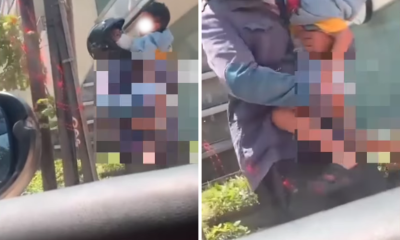 Terekam Video, Bapak Cubit Anak Berkali kali di Pinggir Jalan