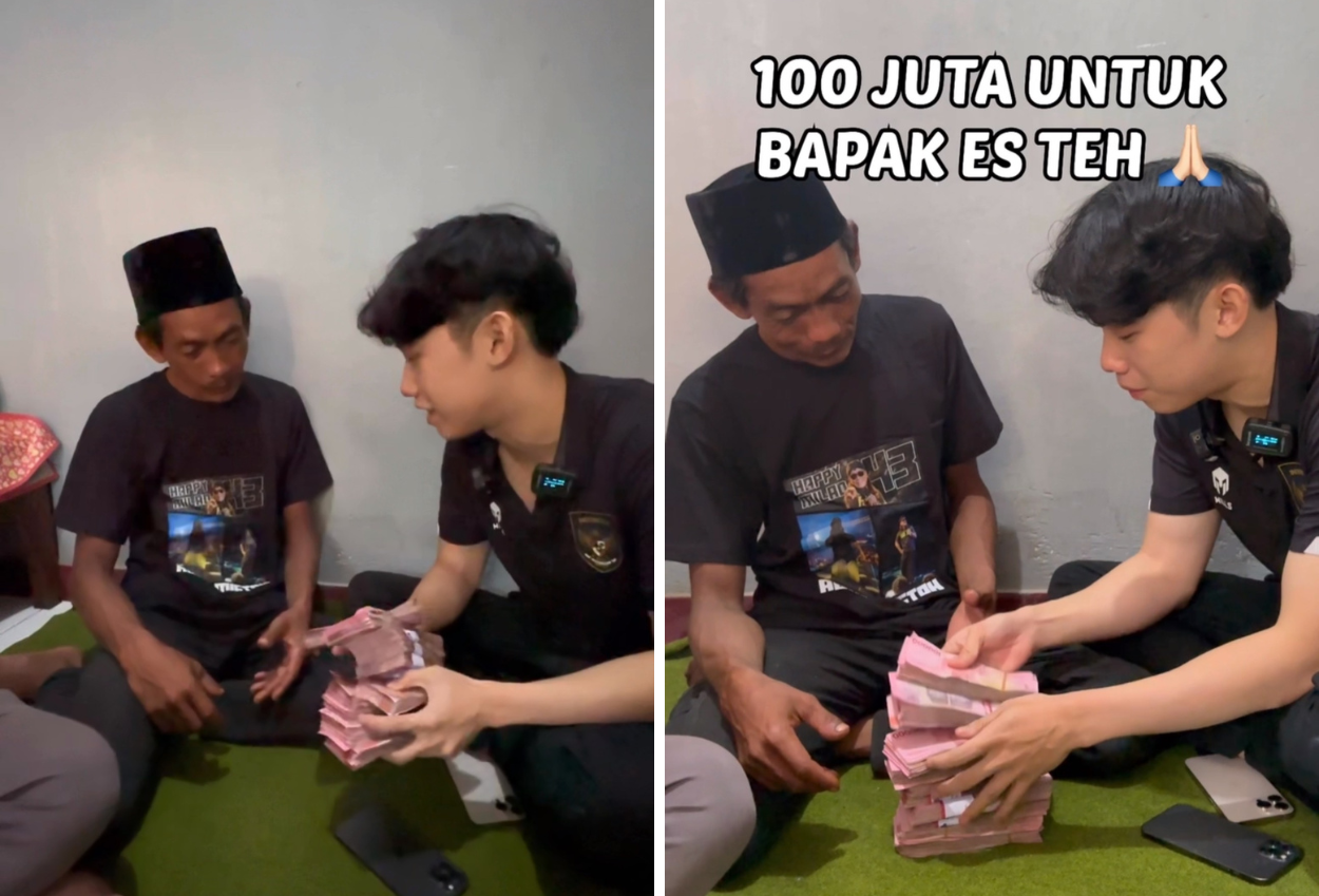 Willie Salim Datangi Rumah Sunhaji dan Berikan Gepokan Uang Senilai Rp100 Juta