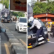 Bak 'Spiderman', Petugas Dishub di Depok Nemplok di Kap Mobil Pikap, Terseret 400 Meter