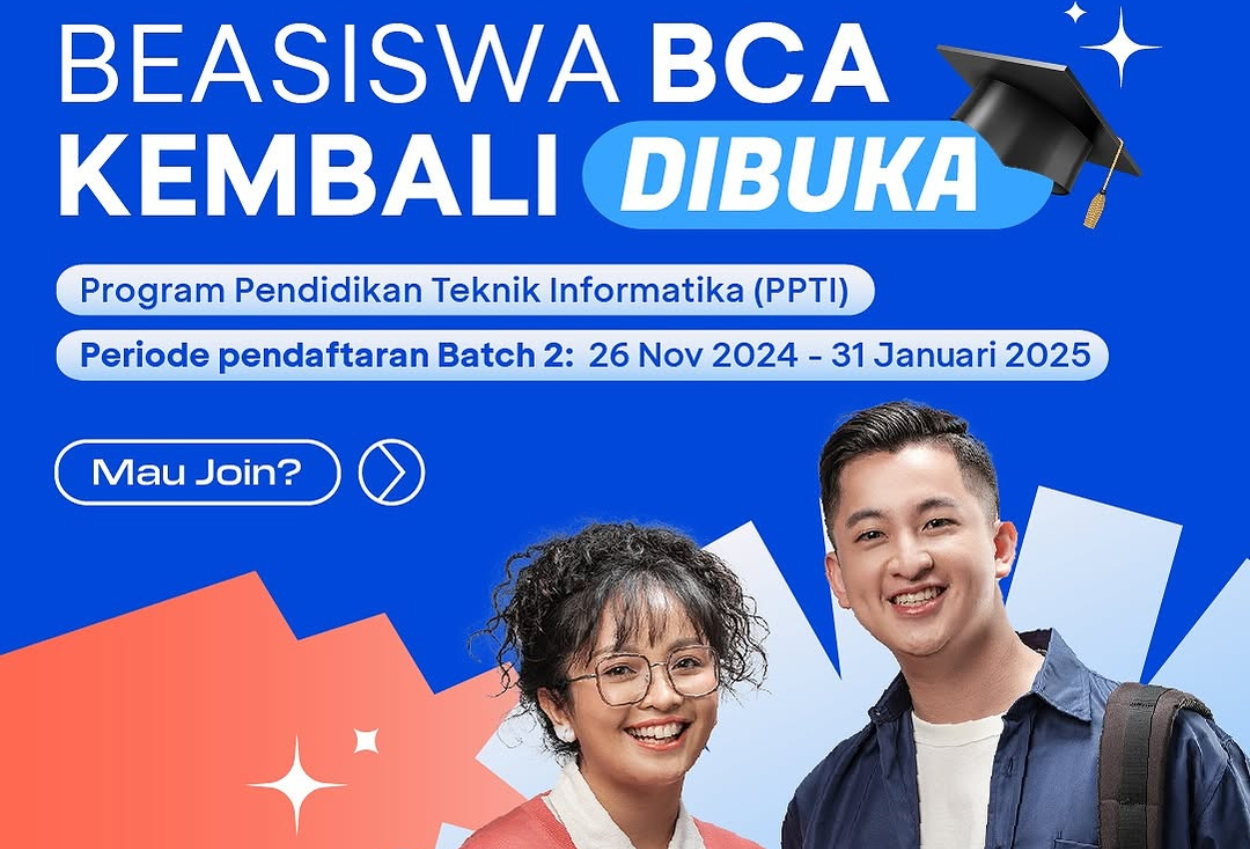 Beasiswa Bank BCA 2025 Telah Dibuka! Dapat Biaya Pendidikan dan Uang Saku, Lulusan SMASMK Bisa Daftar