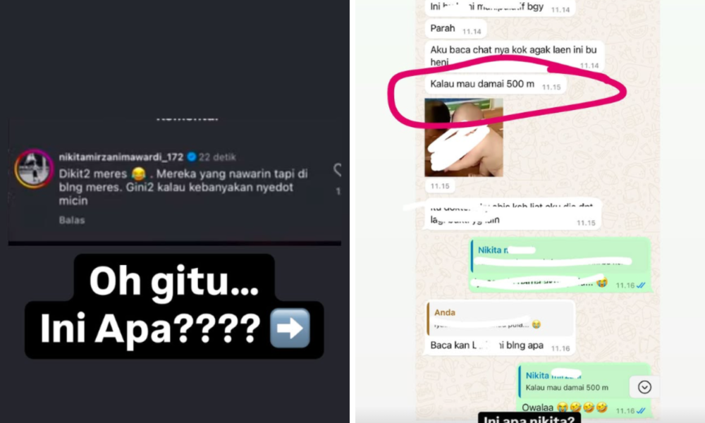 Dibongkar Shella Saukia Minta Uang Damai Rp500 M, Nikita Mirzani Gini Kalau Kebanyakan Nyedot Micin