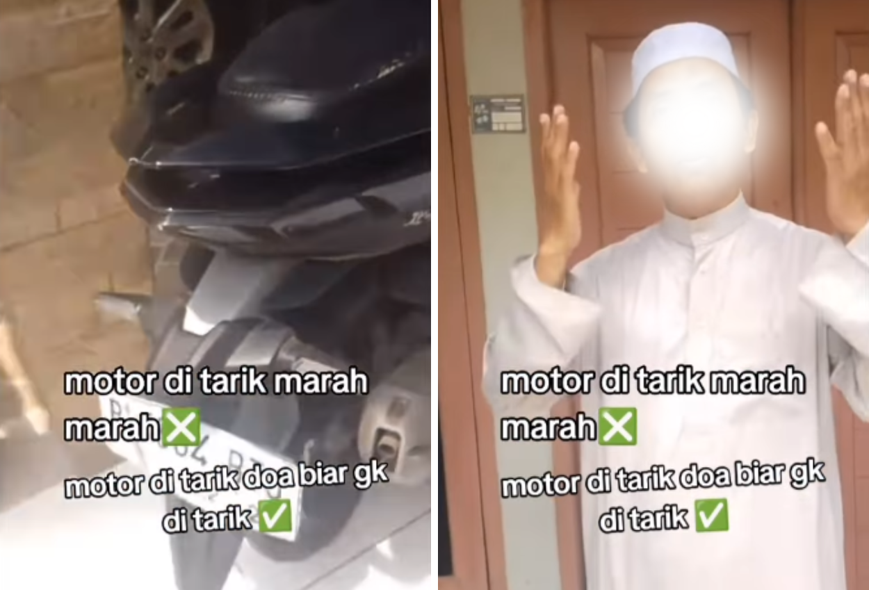 Didatangi Debt Collector, Nasabah Ini Baca Doa saat Motornya Mau Ditarik