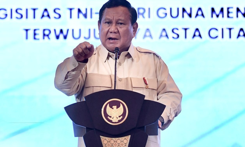 Hadir di Rapim TNI Polri 2025, Prabowo Subianto Rakyat yang Menggaji Saudara!