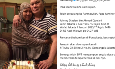 Kabar Duka, Ayah Baim Wong Tutup Usia