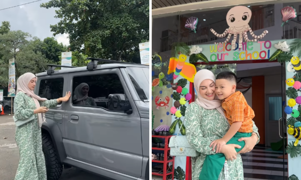Penampilan Irish Bella saat Jemput Anak Tuai Sorotan, Pakai Daster tapi Mobil sama Tasnya Mewah!