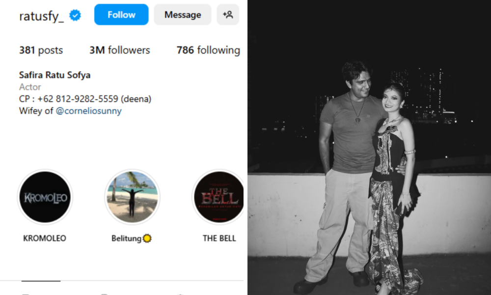 Ratu Sofya Bikin Geger karena Tulis Bio Wifey of Cornelio Sunny di Media Sosialnya