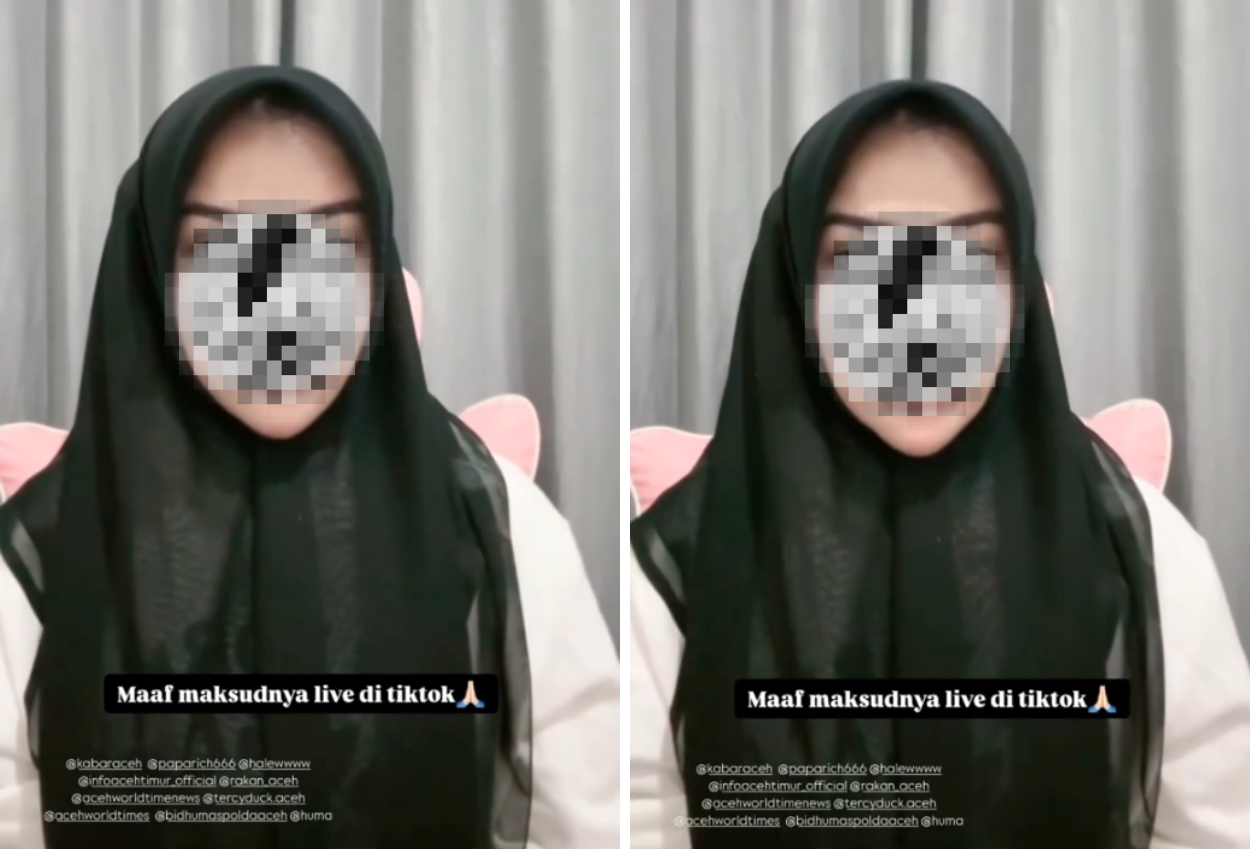 TikToker asal Aceh yang Joget DJ sambil Lantunkan Ayat Alquran Akhirnya Minta Maaf
