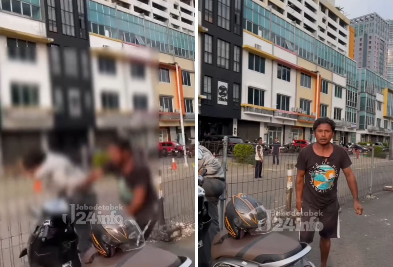 Tukang Parkir di Thamrin City Ngamuk Pukul Pengendara Motor karena Tak Diberi Uang