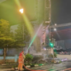 Videotron di Jalan Ahmad Yani Bekasi Terbakar Diduga karena Korsleting Listrik