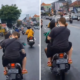 Viral Aksi Nyeleneh Bule Bali Bonceng Tiga di Ojol sambil Berciuman di Atas Motor