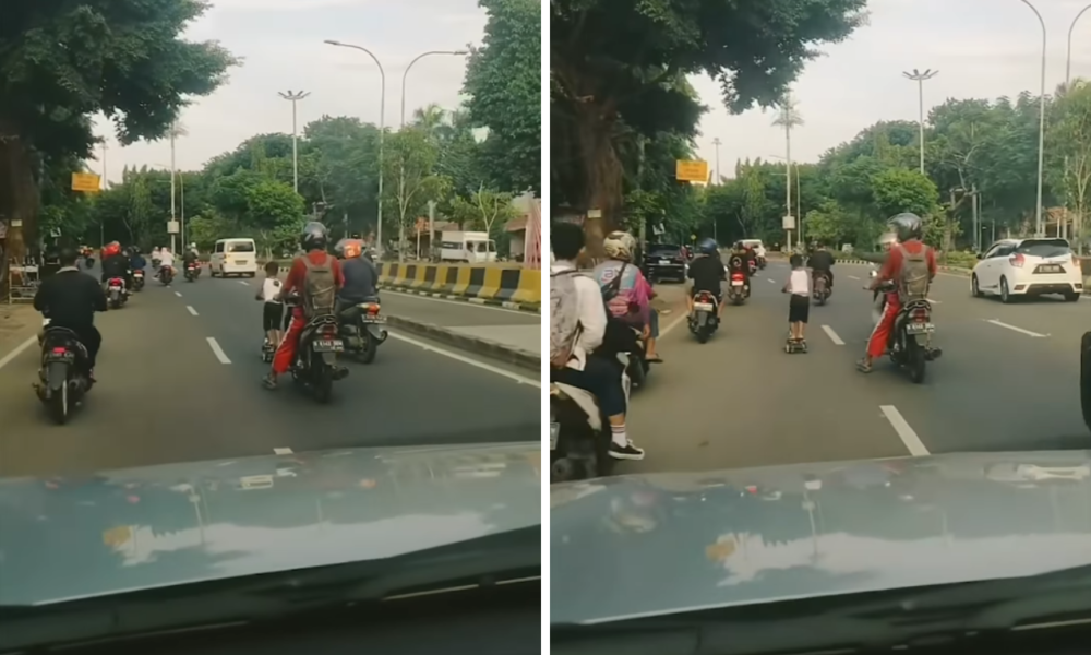 Viral! Bocah Main Skuter di Tengah Jalan, Netizen Geram dengan Pengawasan Orang Tua