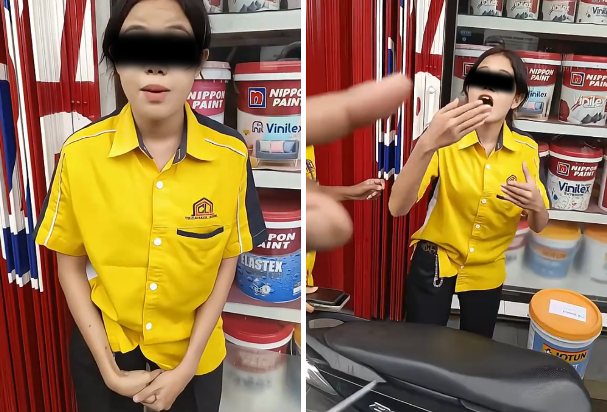 Viral! Karyawan Wanita Dipaksa Driver Ojol Angkat Cat dan Ikat ke Motor
