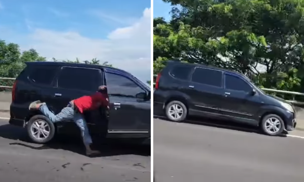 Viral Video, Mobil Melaju Sendiri di Tol Berujung Tabrak Pesepeda di Jalan Arteri