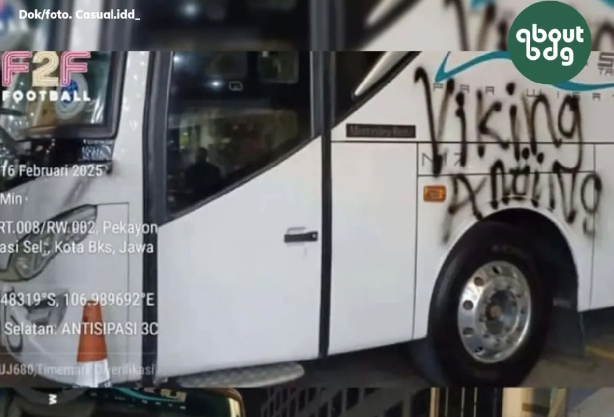 Bus Persib Bandung Kena Aksi Vandalisme, Polisi Amankan Dua Pelaku