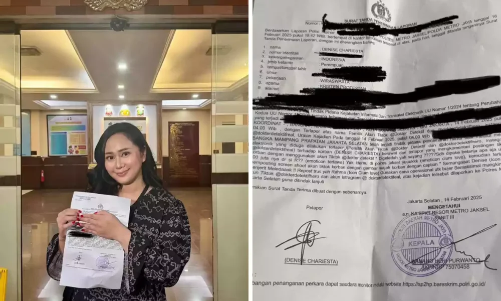 Denise Chariesta Laporkan Doktif Ke Polisi Terkait Tuduhan Terima Rp100 Juta Sebagai Buzzer