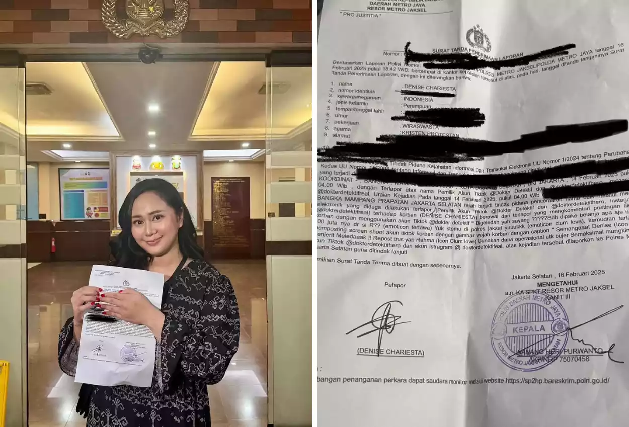 Denise Chariesta Laporkan Doktif Ke Polisi Terkait Tuduhan Terima Rp100 Juta Sebagai Buzzer