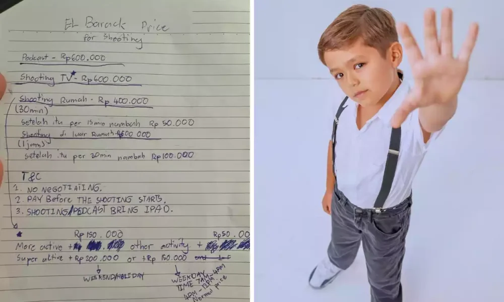 El Barack, Anak Jessica Iskandar, Membuat Price List Untuk Syuting Sendiri